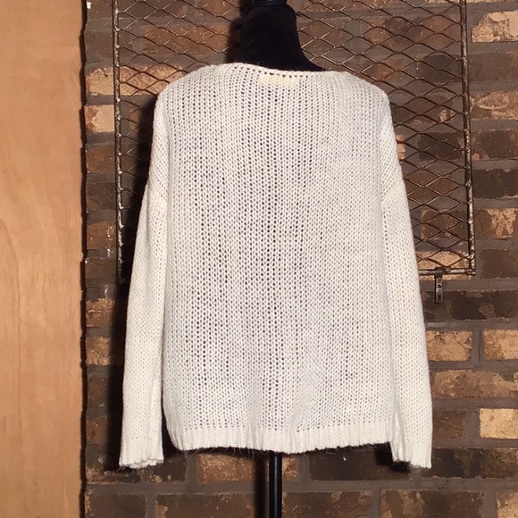 AZZ open knit sweater white M/L - Picture 2 of 3